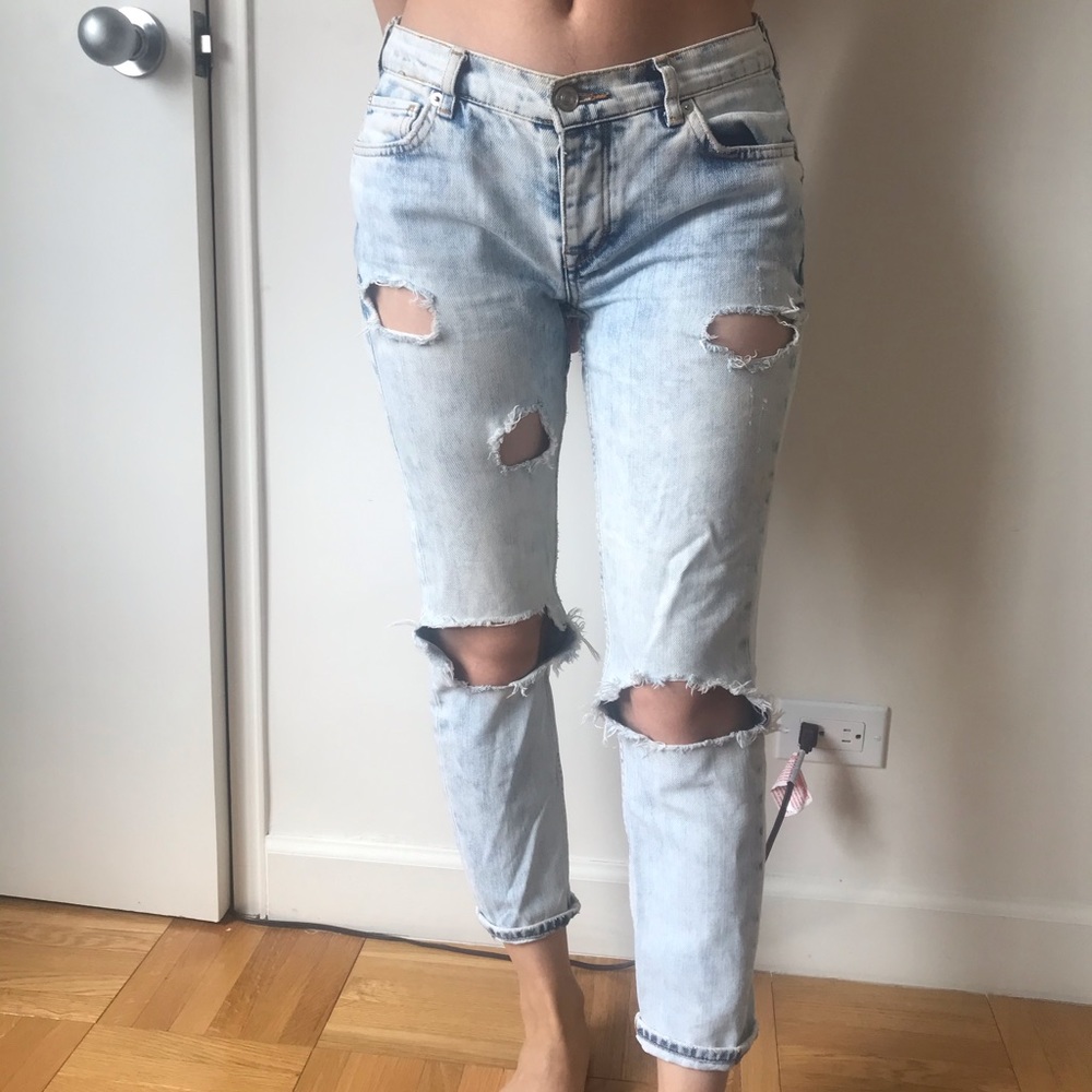 Distressed boyfriend jeans Mango